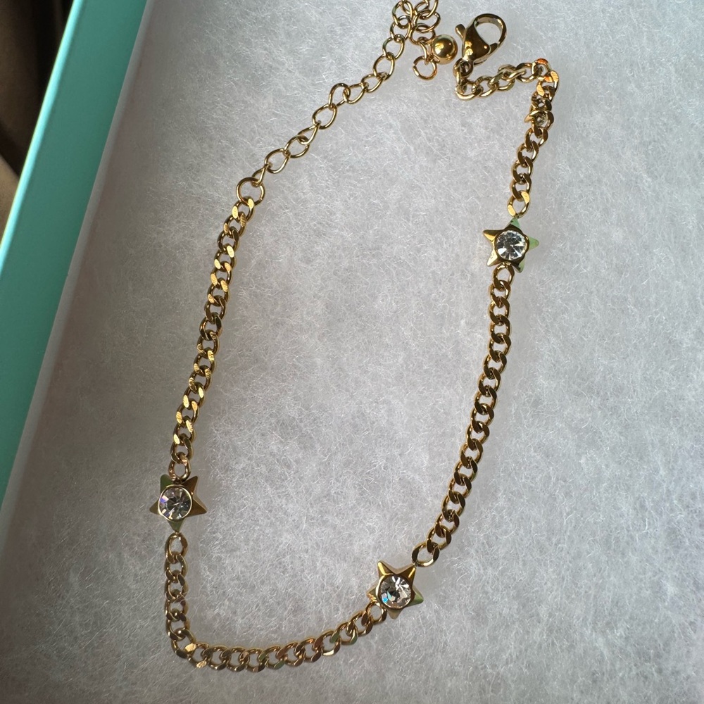 Jbloom Gold Chain Bracelet with Star Accents